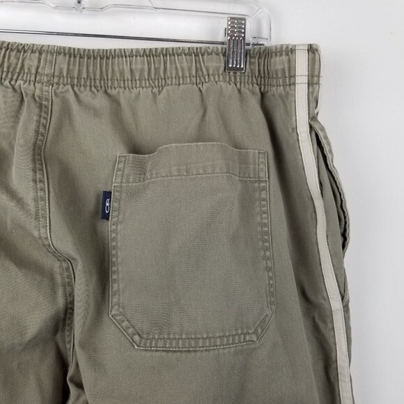Op Vintage Twill Pull On Pants Women's large Drawstring Green Khaki - Picture 9 of 10